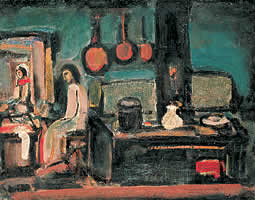 Outskirt of an Old Town, or Kitchen by Geoges Rouault