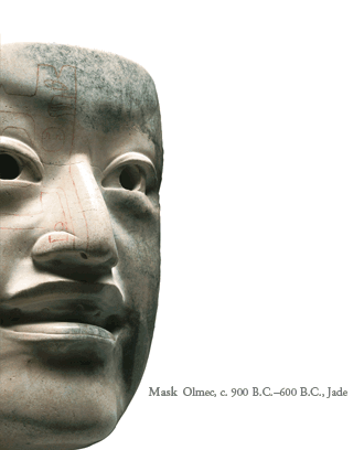 Mask Olmec, c. 900 B.C.-600 B.C., Jade