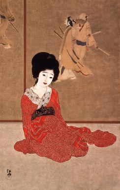 北野恒富「暖か」